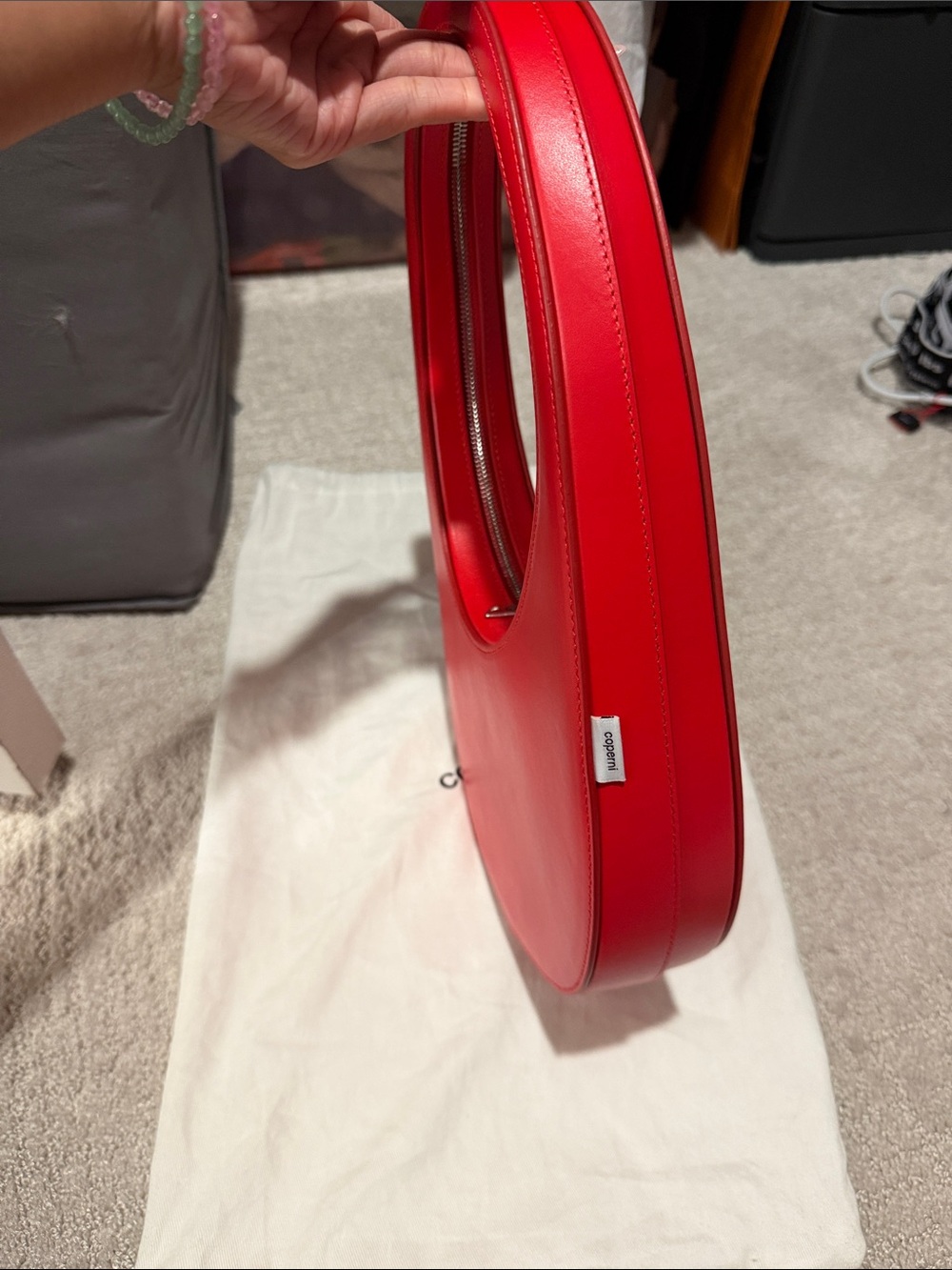Coperni Red Crescent Leather Shoulder Bag - Picture 4 of 9